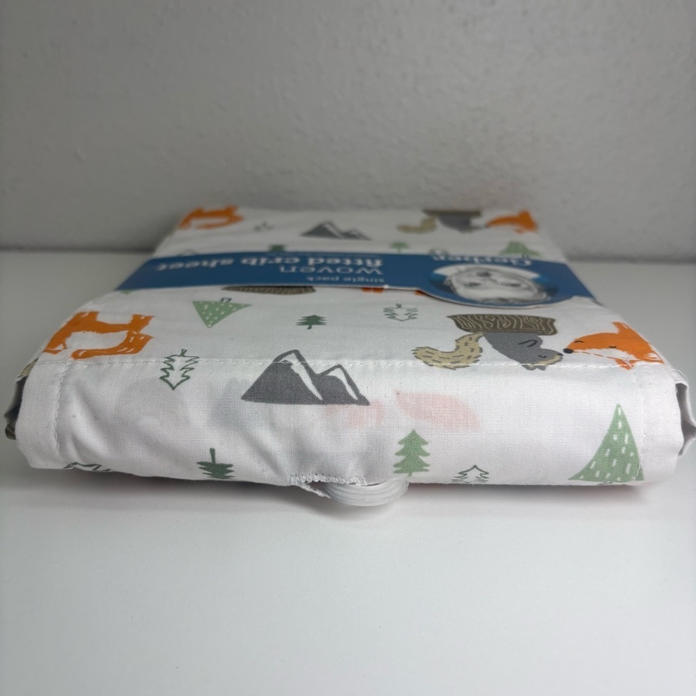 New Gerber Woodland Fitted Crib Sheets Fox Squirrel - Picture 4 of 6